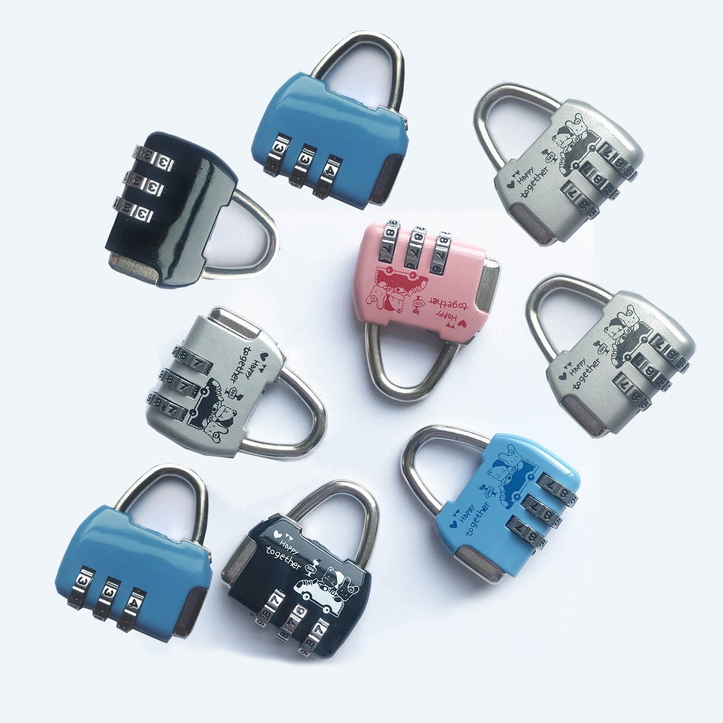 Small keyless Combination Padlocks Match All Kinds of Locker Cabinet 9 pcs Each Box