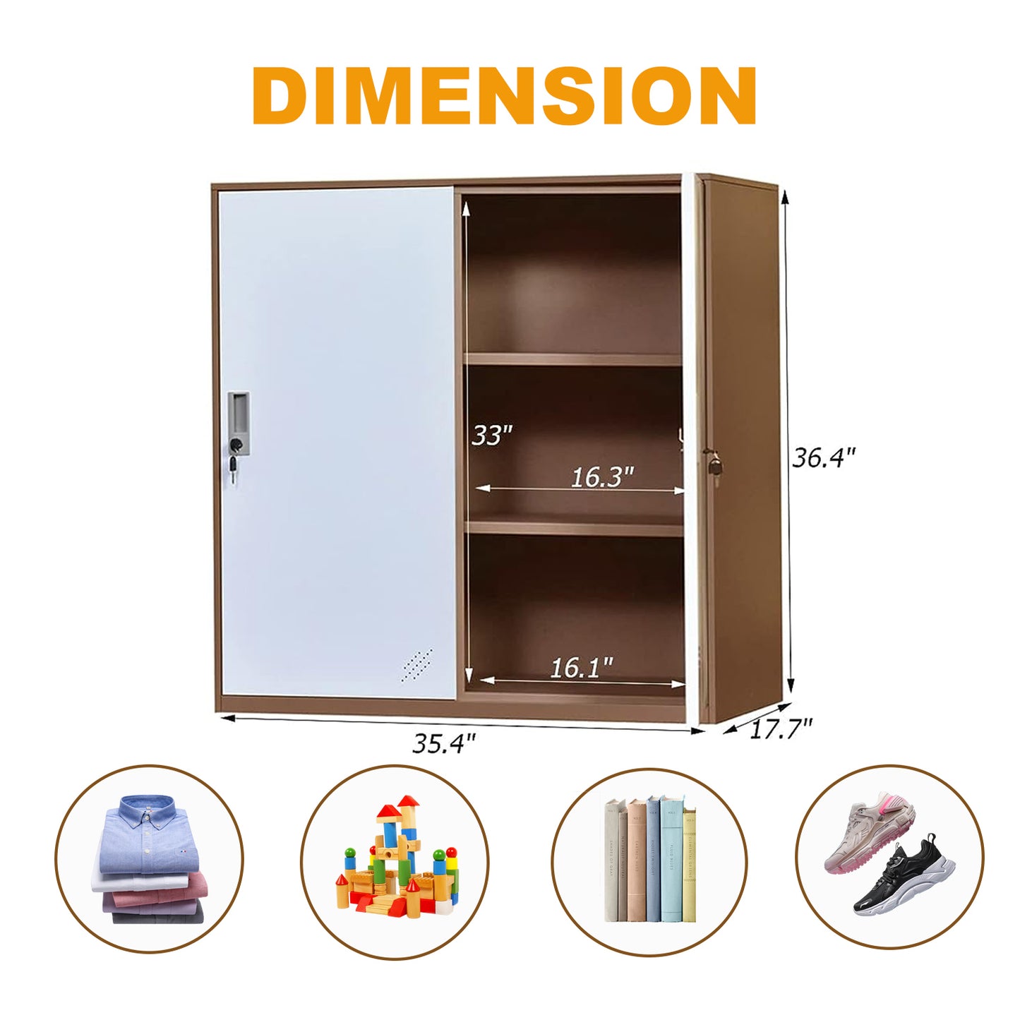 Mecolor 2 Door Armorie Wardrobe Closet Storage Cabinet with Doors and Shelves Curio Cabinet Entryway Cabinet