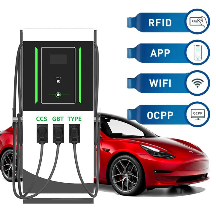 Commercial Smart 3 Gun Ccs Dc Electric Car Ev Charger Station 40Kw 80Kw 120Kw 240Kw CCS2 Fast Ev Car Public Charging Station