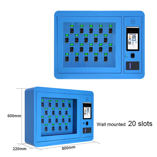 RFID Intelligent Key Cabinet Fingerprint Password Wall-mounted Key Management Storage Locker Key Smart Key Management Cabinet 20 slots