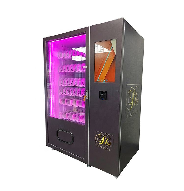 Smart vending machine for beauty eyelash eye shadow vending machine directly push touch screen