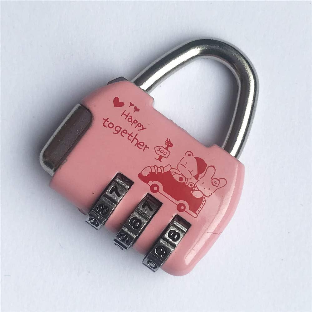 Pink Color Mini Size Mechanical Coded Lock Match Metal Office Storage Locker 3 pcs Each Boxes