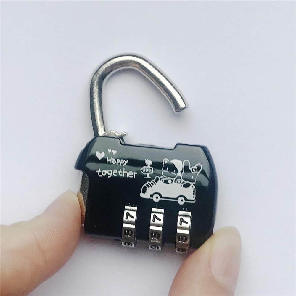 Black Color Mini Size Mechanical Coded Lock Match Metal Office Storage Locker 3 pcs Each package