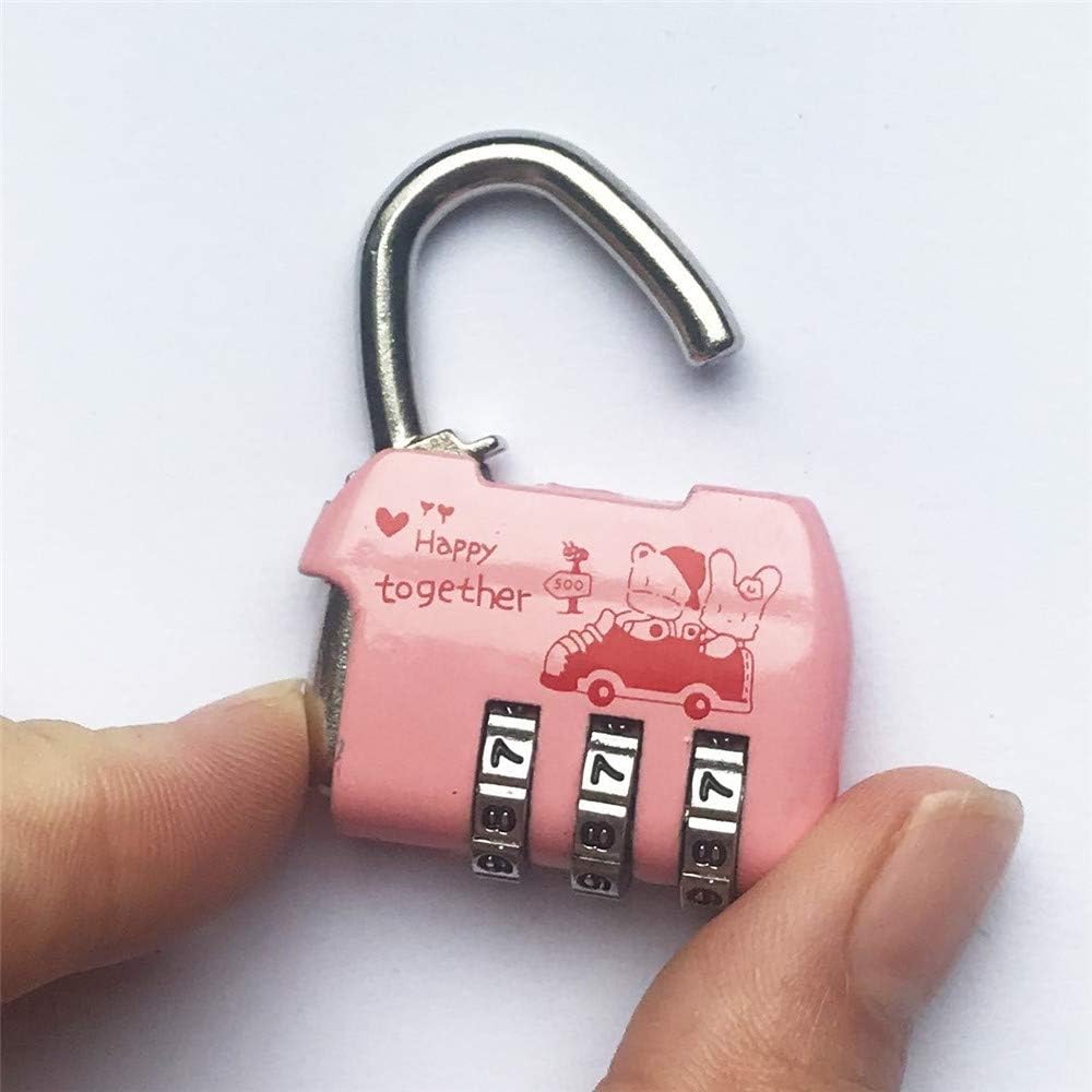 Pink Color Mini Size Mechanical Coded Lock Match Metal Office Storage Locker 3 pcs Each Boxes