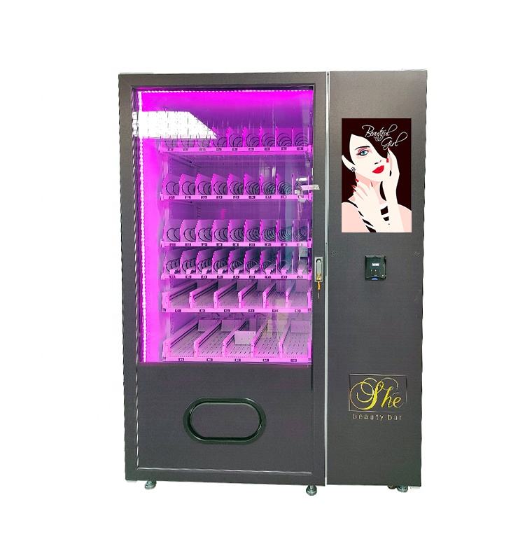 Smart vending machine for beauty eyelash eye shadow vending machine directly push touch screen