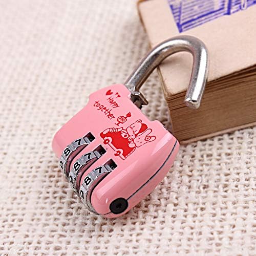 Pink Color Mini Size Mechanical Coded Lock Match Metal Office Storage Locker 3 pcs Each Boxes