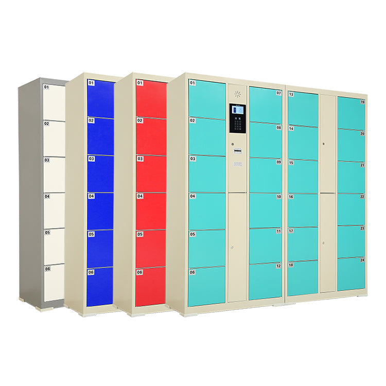 Smart steel storage locker with barcode system for supermaket mall